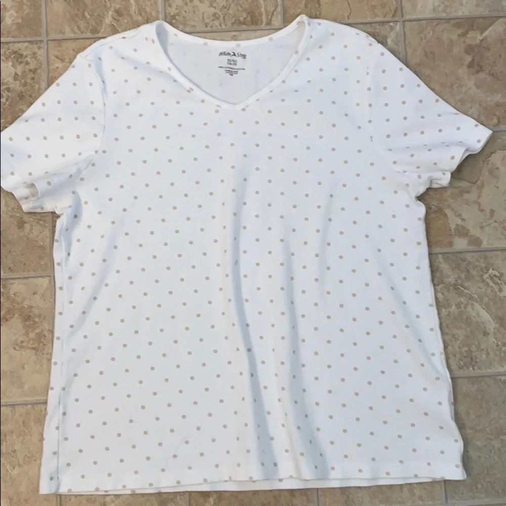 White Stag Polka Dot Top size XL